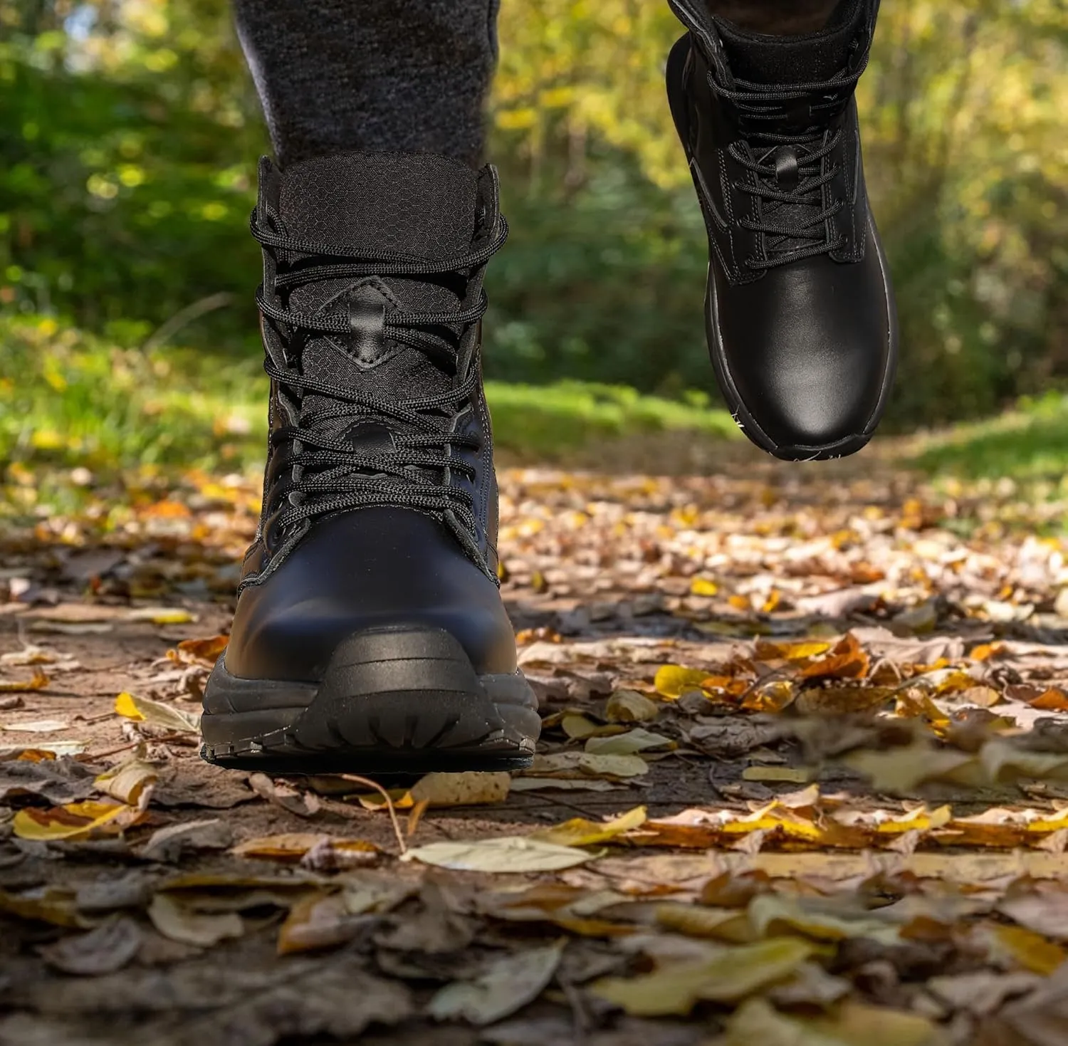 Soulsfeng Men's Women's Tactical Boots Lightweight Side Zipper Outdoors Combat Hiking Desert Military Boots