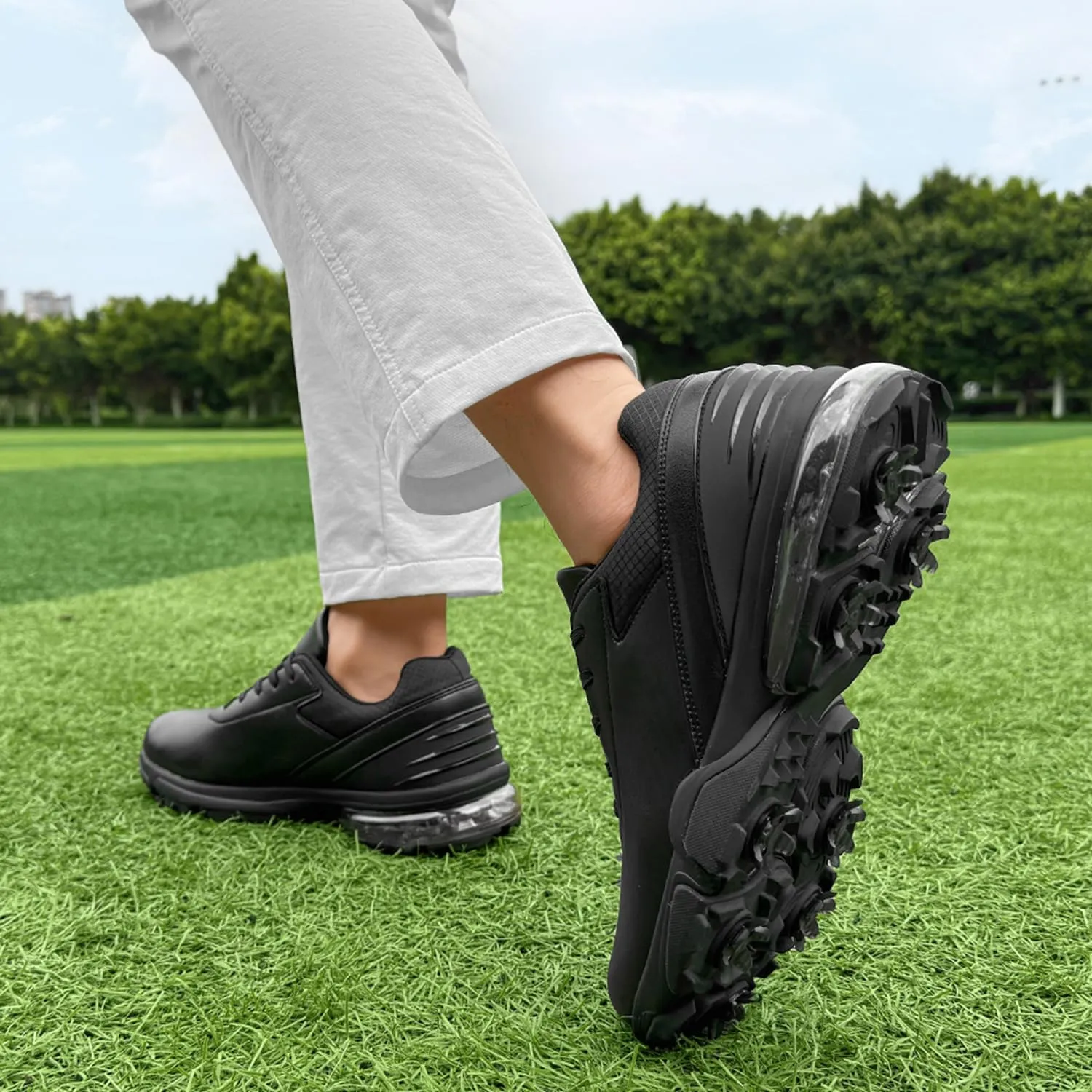 Spikes Golf Shoes Men Training Golf Sneakers Comfortable Walking Footwears for Golfers