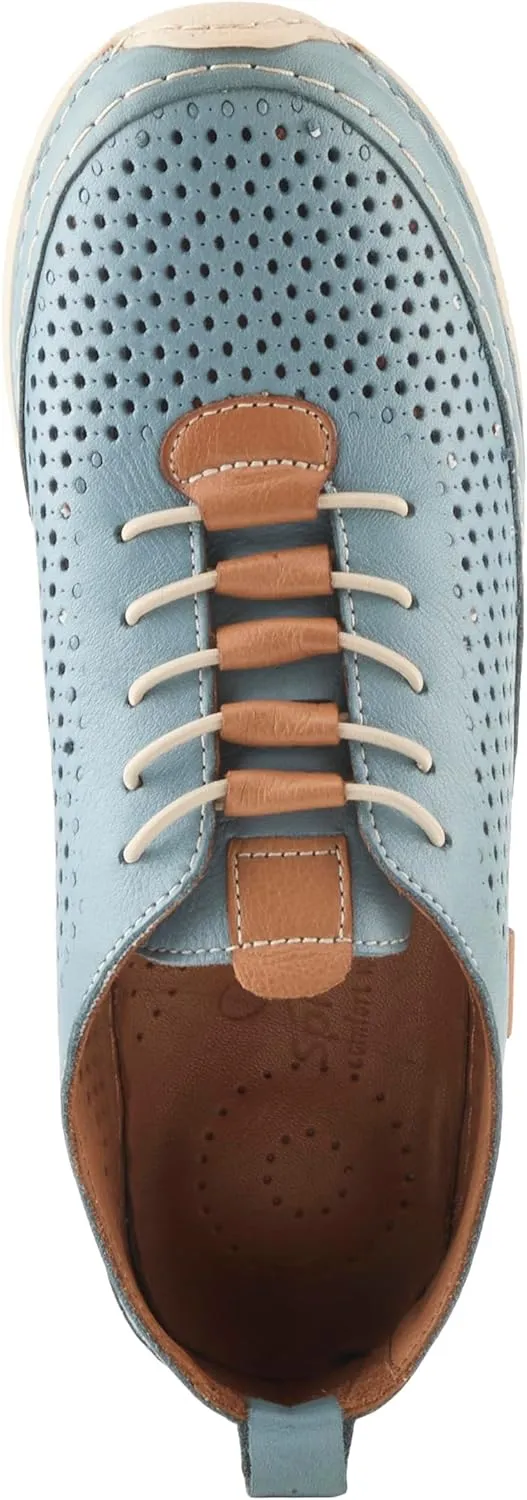 Spring Step Women's Breen Slip-On Sneakers - Premium Leather, Perforated Design, Arch Support