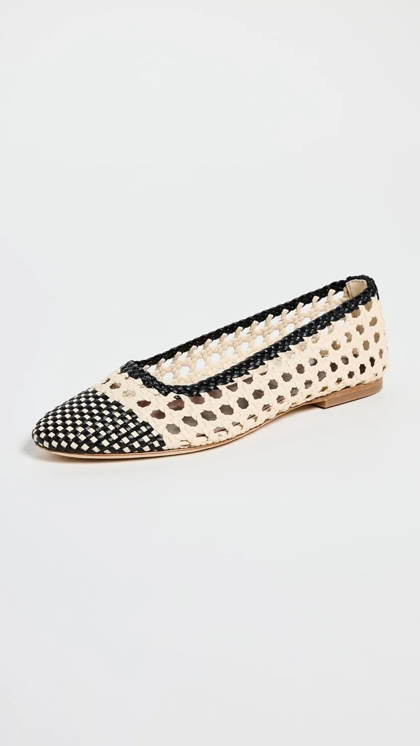 STAUD Women's Nell Crochet Ballerina Flats