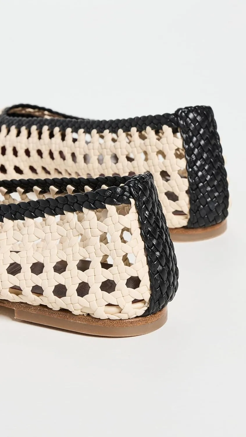 STAUD Women's Nell Crochet Ballerina Flats