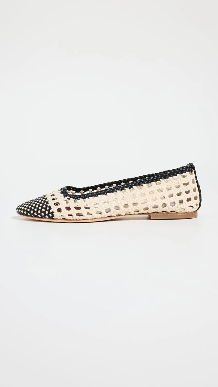 STAUD Women's Nell Crochet Ballerina Flats