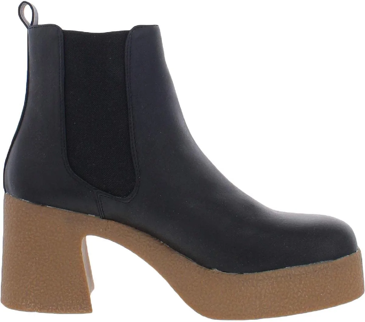 Steve Madden Womens Beneficial Padded Insole Chunky Chelsea Boots