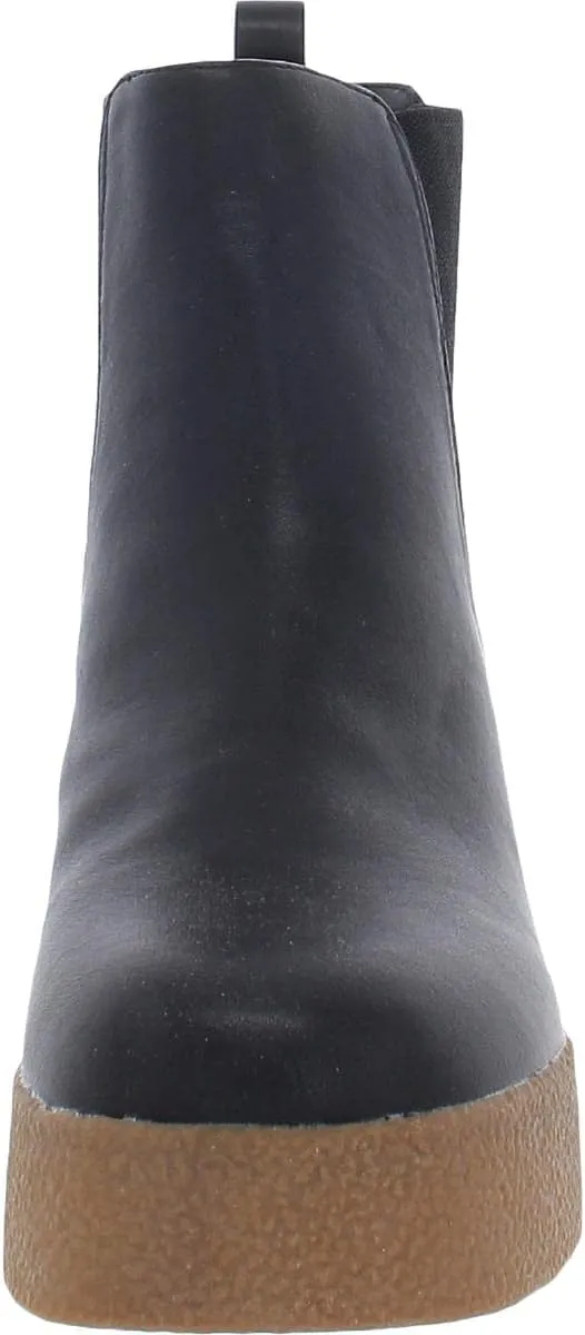 Steve Madden Womens Beneficial Padded Insole Chunky Chelsea Boots