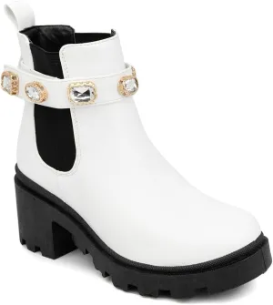 Sugar Women's Kacee Mid Calf Chunky Heel Lace Up Fashion Boots