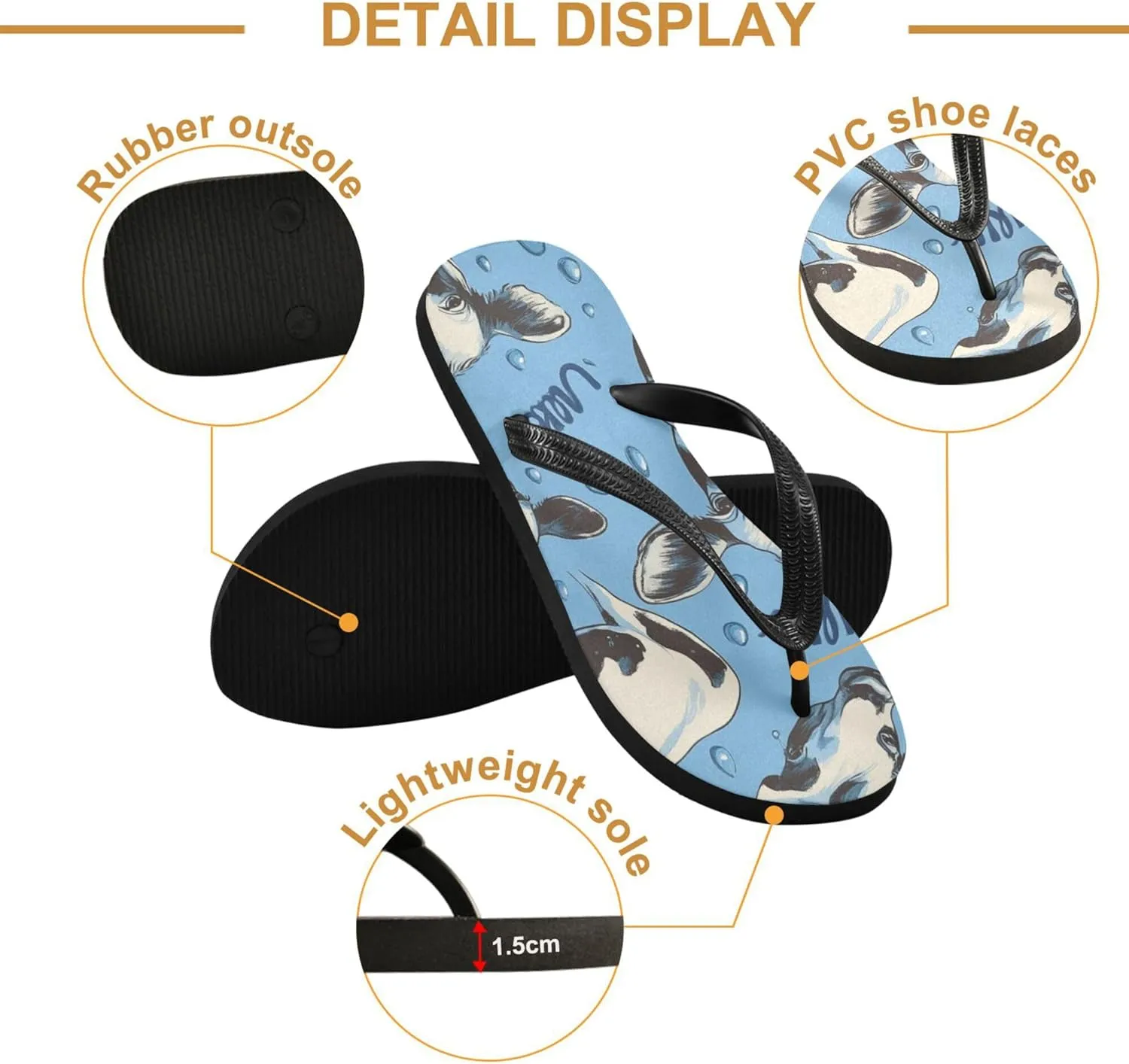 Summer Flip Flops for Men Women Sandals Bathroom Shower Shoes