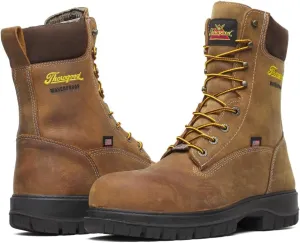 Thorogood 8” Waterproof Work Boots for Men - Nano Composite Toe - Genesis Series - Full-Grain Leather with Comfort Insoles and Slip-Resistant Outsoles