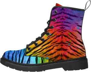 Tiger Boots Mens Womens Combat Boots Lace Up Ankle Boots Work Shoes Gifts for Dad Boys