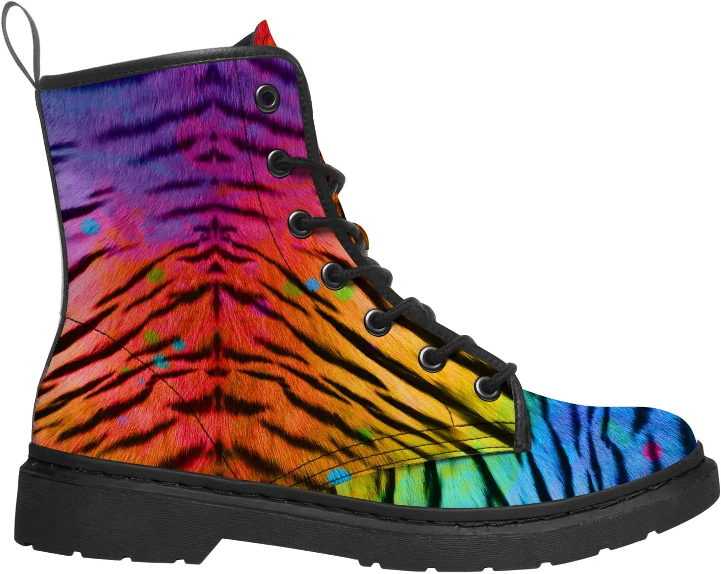 Tiger Boots Mens Womens Combat Boots Lace Up Ankle Boots Work Shoes Gifts for Dad Boys