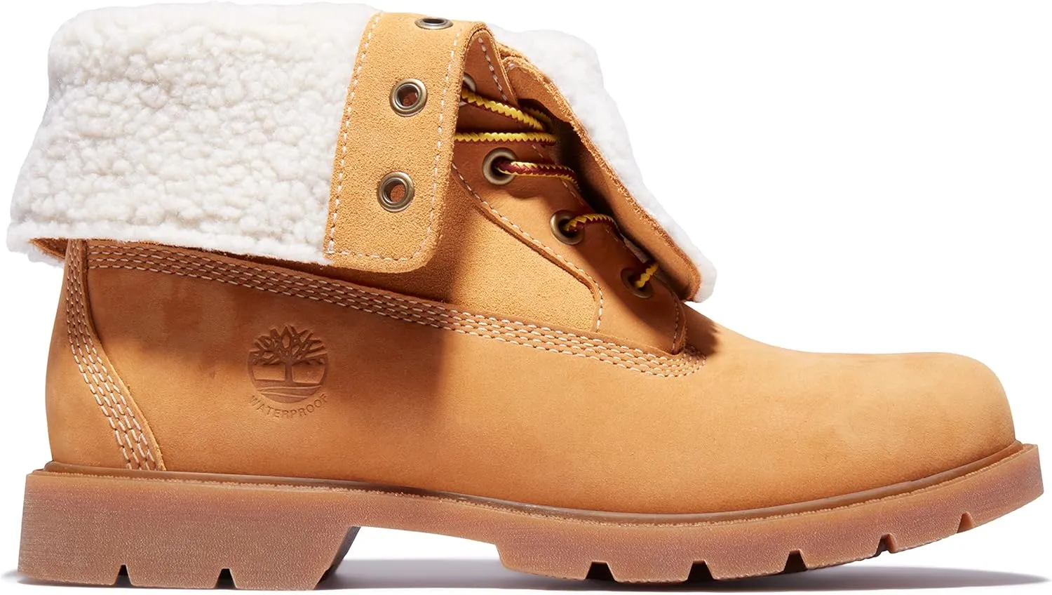 Timberland Womens Linden Woods Fold-Down Leather Casual Combat & Lace-Up Boots