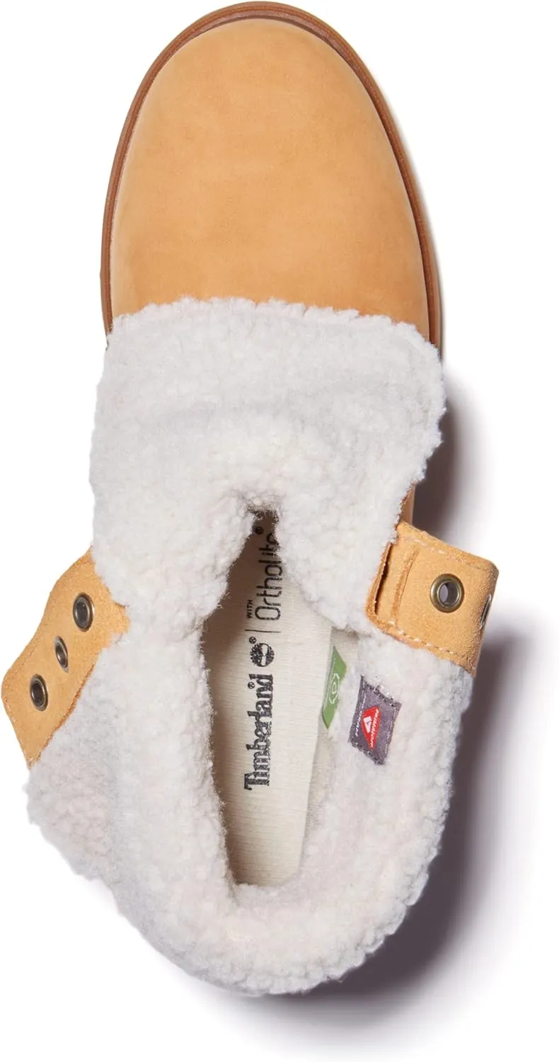 Timberland Womens Linden Woods Fold-Down Leather Casual Combat & Lace-Up Boots