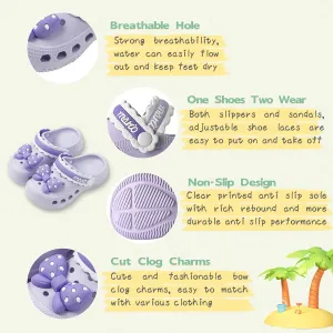 Toddler Little Girls Boys Clogs Cute Cartoon Garden Water Summer Sandals for Kids Slip-on Slides Slippers Indoor Outdoor Beach Pool Shoes