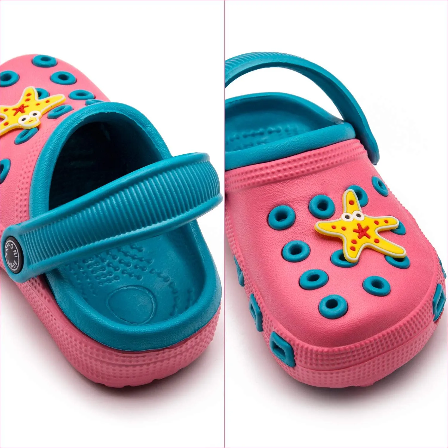 Toddler Little Kids Clogs Slip On Girls Boys Garden Clogs Summer Non-Slip Lightweight Slide Sandals Shoes Pool Shower Beach Slippers