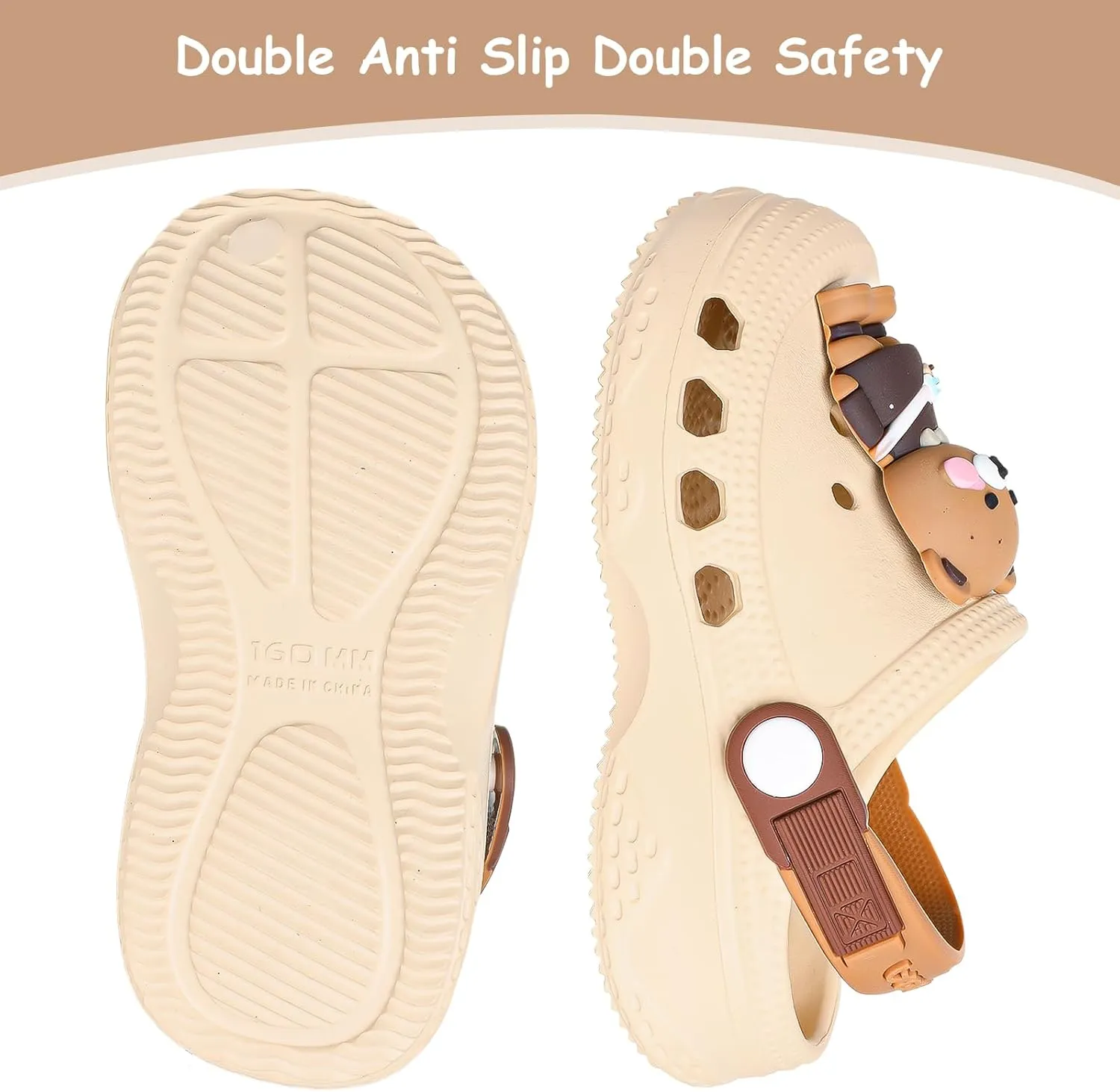 Toddler Little Kids Clogs Slippers Sandals, Non-Slip Girls Boys Clogs Slide Lightweight Garden Shoes Slip-on Beach Pool Shower Slippers