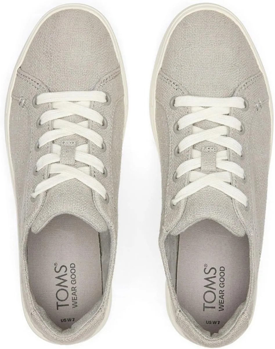 TOMS Womens Kameron Lace Up Sneakers Shoes Casual - White