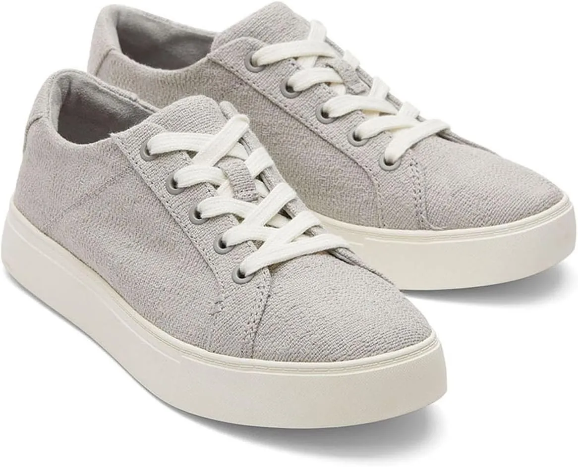 TOMS Womens Kameron Lace Up Sneakers Shoes Casual - White