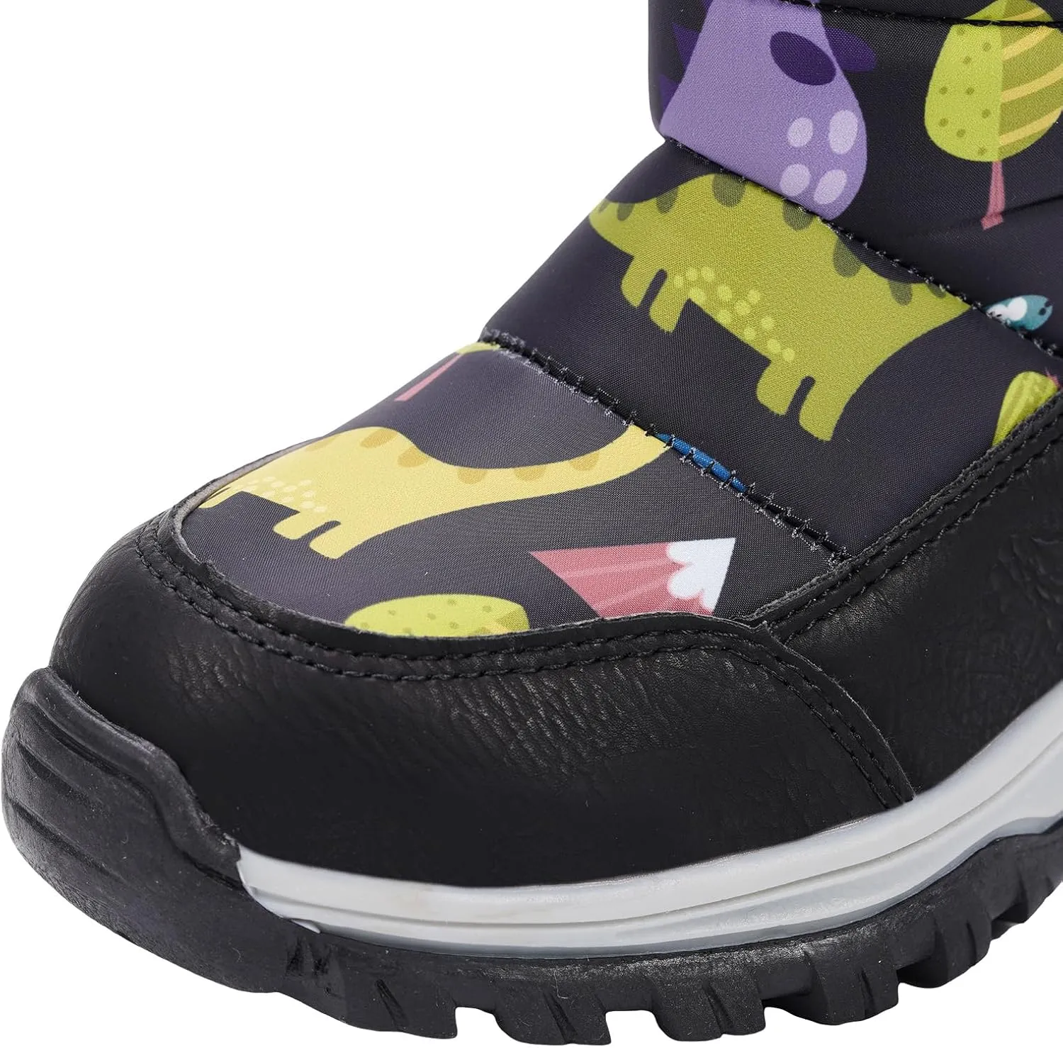 TZJS Boys Girls Winter Boots Kids Lightweight Outdoor Hiking Warm Snow Boot Faux Fur Lined Cold Weather Shoes for Toddler/Little Kids