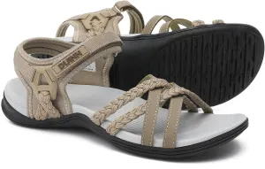 UBFEN Womens Hiking Sandals Sport Sandals Straps with Adjustable Hooks Arch Support Beach Vacation Casual Camping