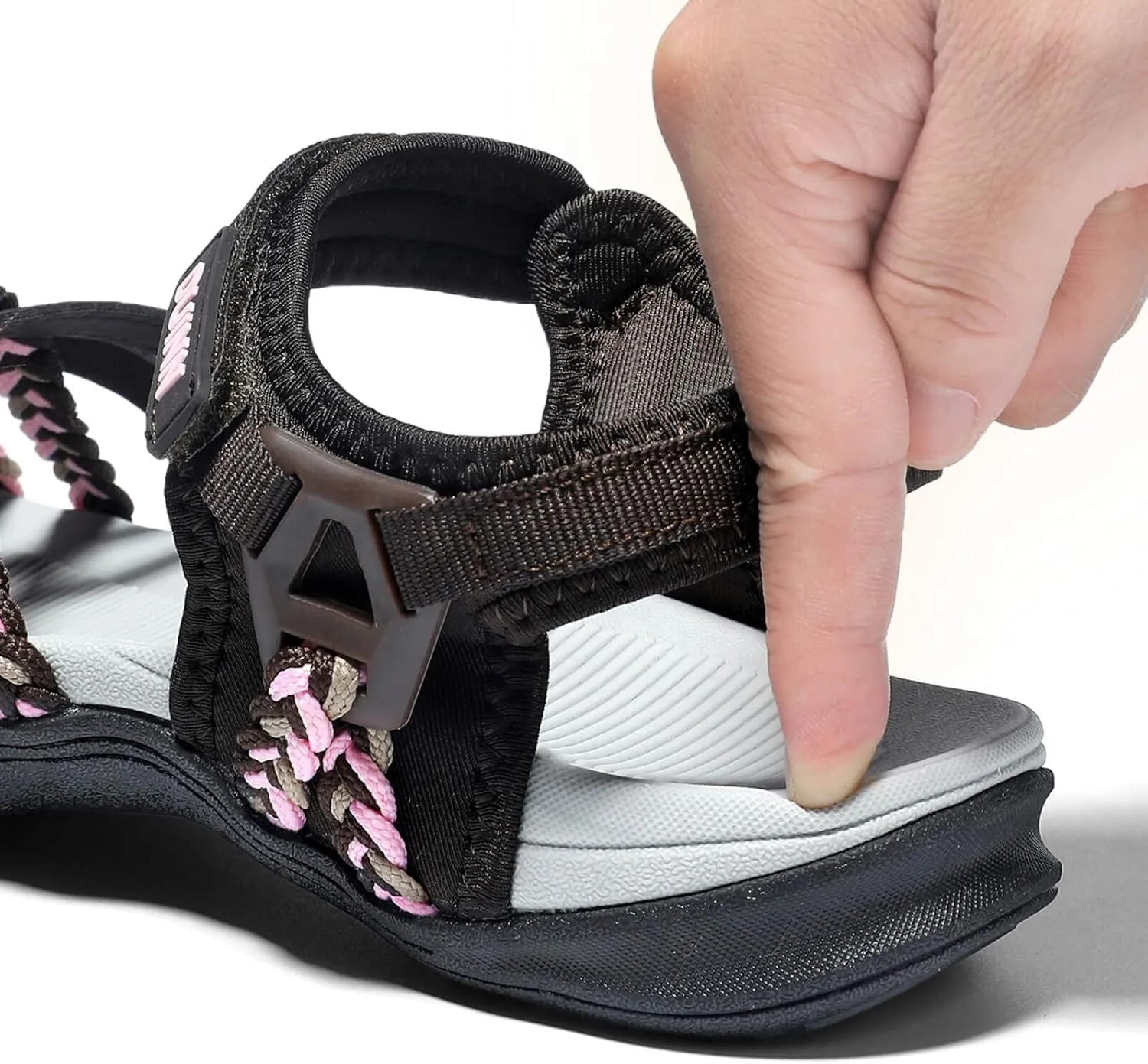 UBFEN Womens Hiking Sandals Sport Sandals Straps with Adjustable Hooks Arch Support Beach Vacation Casual Camping