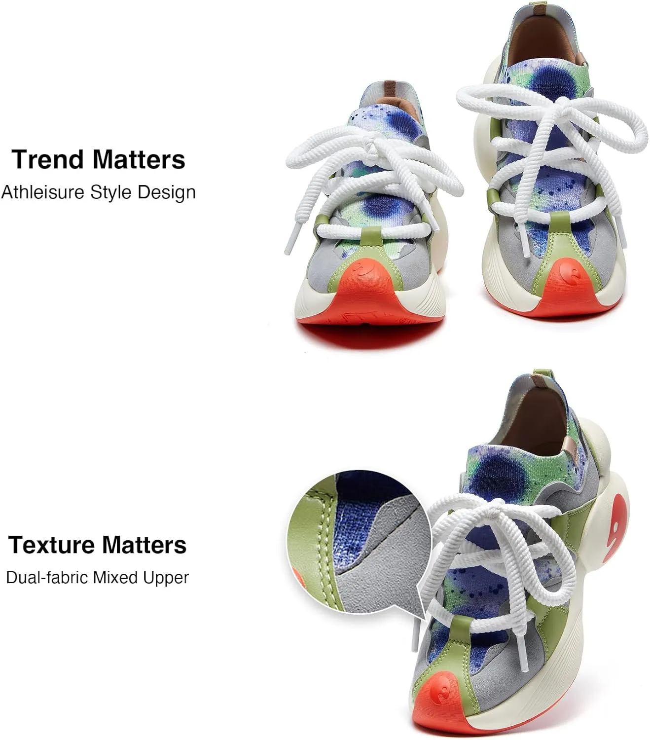 UIN Women's Fashion Sneakers Walking Art Travel Shoes Bilbao