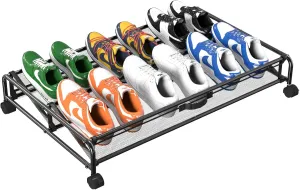 Under Bed Shoe Storage Organizer, Rolling Under Bed Storage Containers with Wheels, Under Bed Shoe Organizer Drawer Space Saving for bedroom