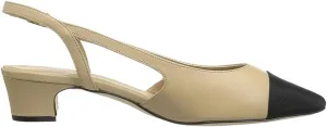 VANELi Womens Aliz Round Toe Slingback Pumps Dress Casual Low Heel 1-2" - Black
