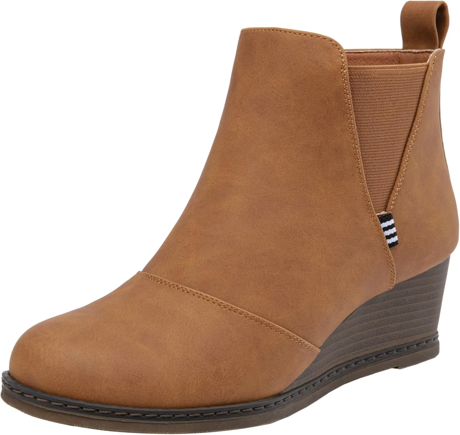 Vepose Women's Chelsea Ankle Boots Wedge Heel Booties Casual Shoes for Women