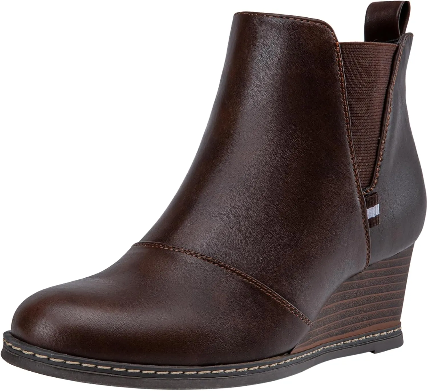 Vepose Women's Chelsea Ankle Boots Wedge Heel Booties Casual Shoes for Women