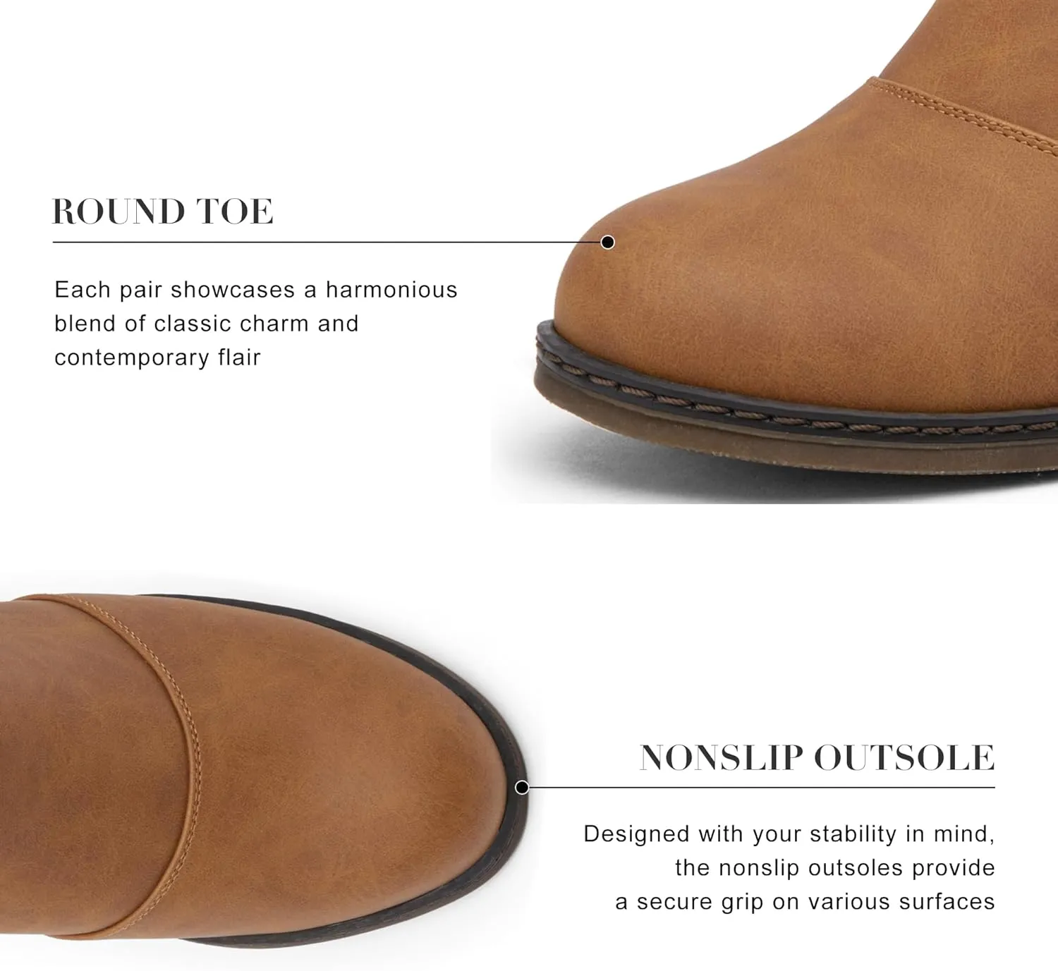 Vepose Women's Chelsea Ankle Boots Wedge Heel Booties Casual Shoes for Women