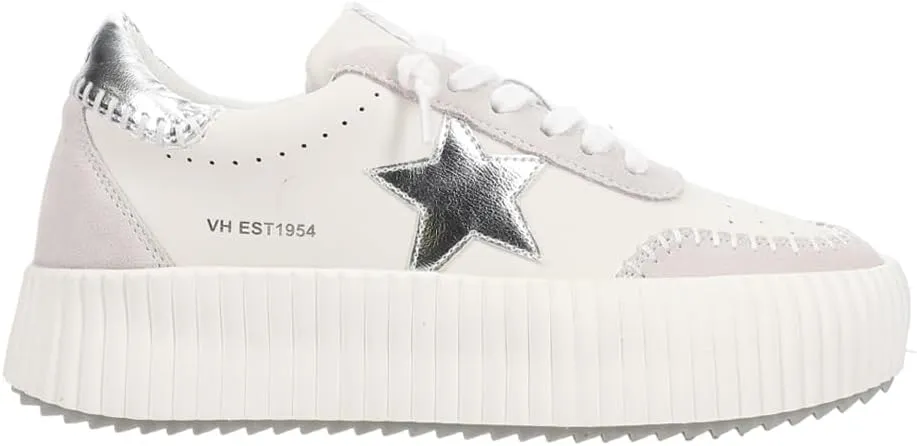 Vintage Havana Womens Blaze Metallic Platform Sneakers Shoes Casual - White