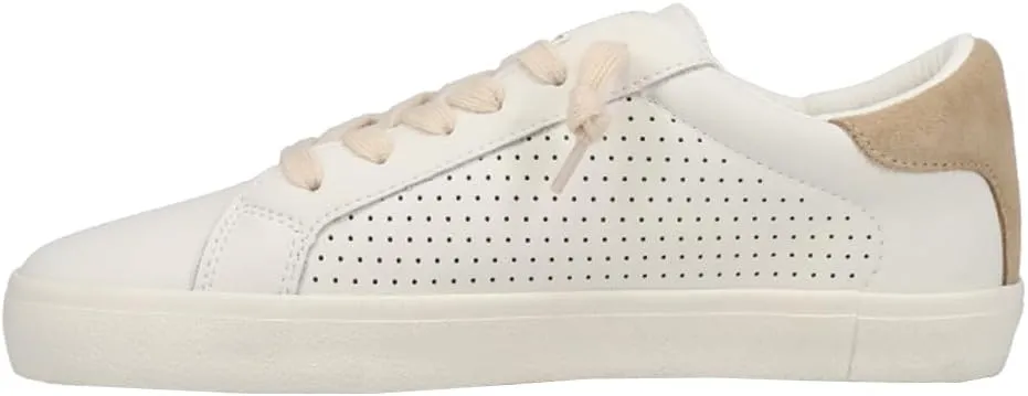 Vintage Havana Womens Navy Perforated Slip On Sneakers Shoes Casual - Off White