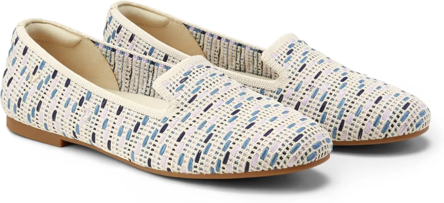 VIVAIA Audrey Women's Round-Toe Flats Comfortable Slip On Woven Knit Loafer