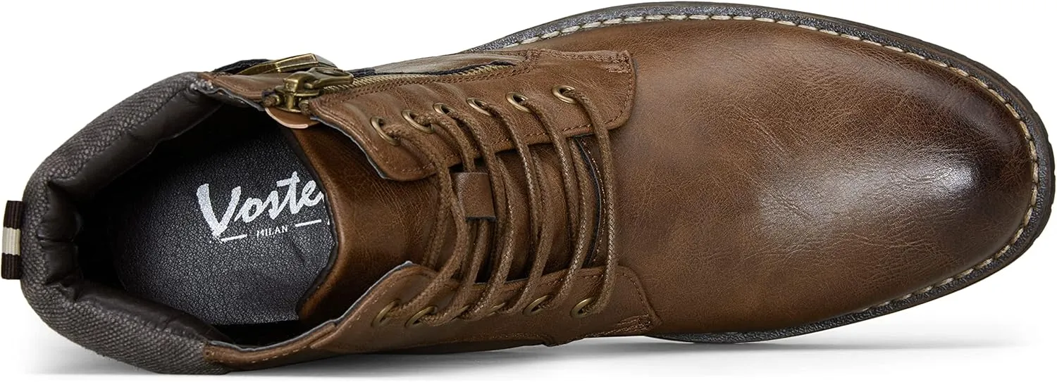 Vostey Men's Boots Boots for Men Casual Boots Motorcycle Combat Ankle Dress Boots Mens