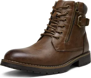 Vostey Men's Boots Boots for Men Casual Boots Motorcycle Combat Ankle Dress Boots Mens