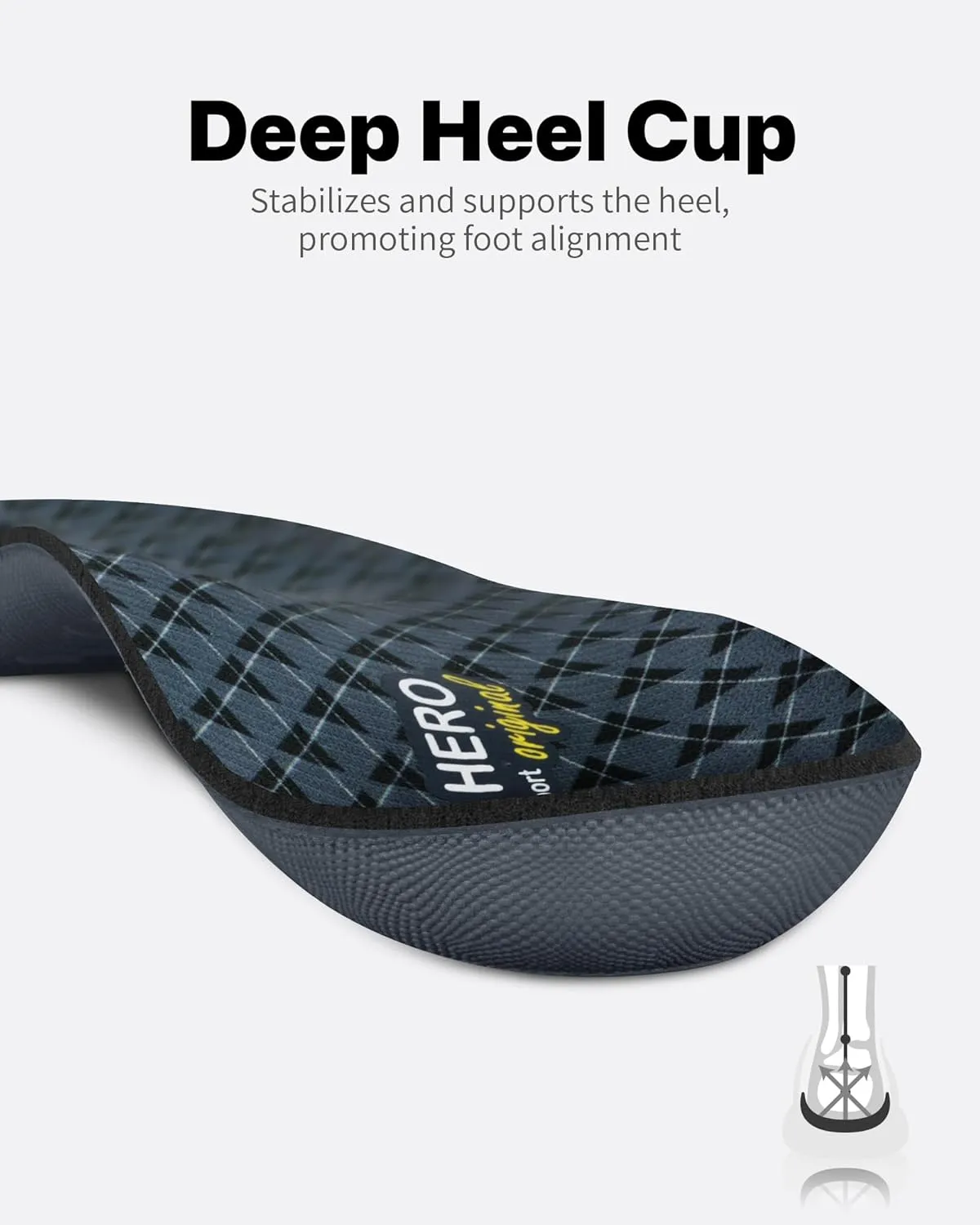 Walkhero Plantar Fasciitis Insoles - High Arch Support Inserts, Everyday Comfort and Support for Work Boots and Casual Shoes (Mens 12-12 1/2 | Womens 14-14 1/2 Gray)