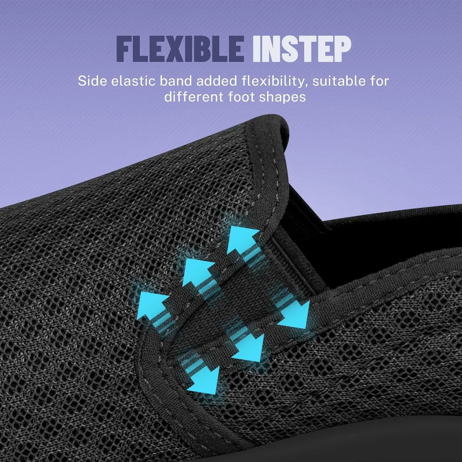 Walking Shoes Women for Plantar Fasciitis, Lightweight Orthopedic Womens Slip on Shoes, Breathable Mesh Upper Casual Loafers for Women with Flexible Instep