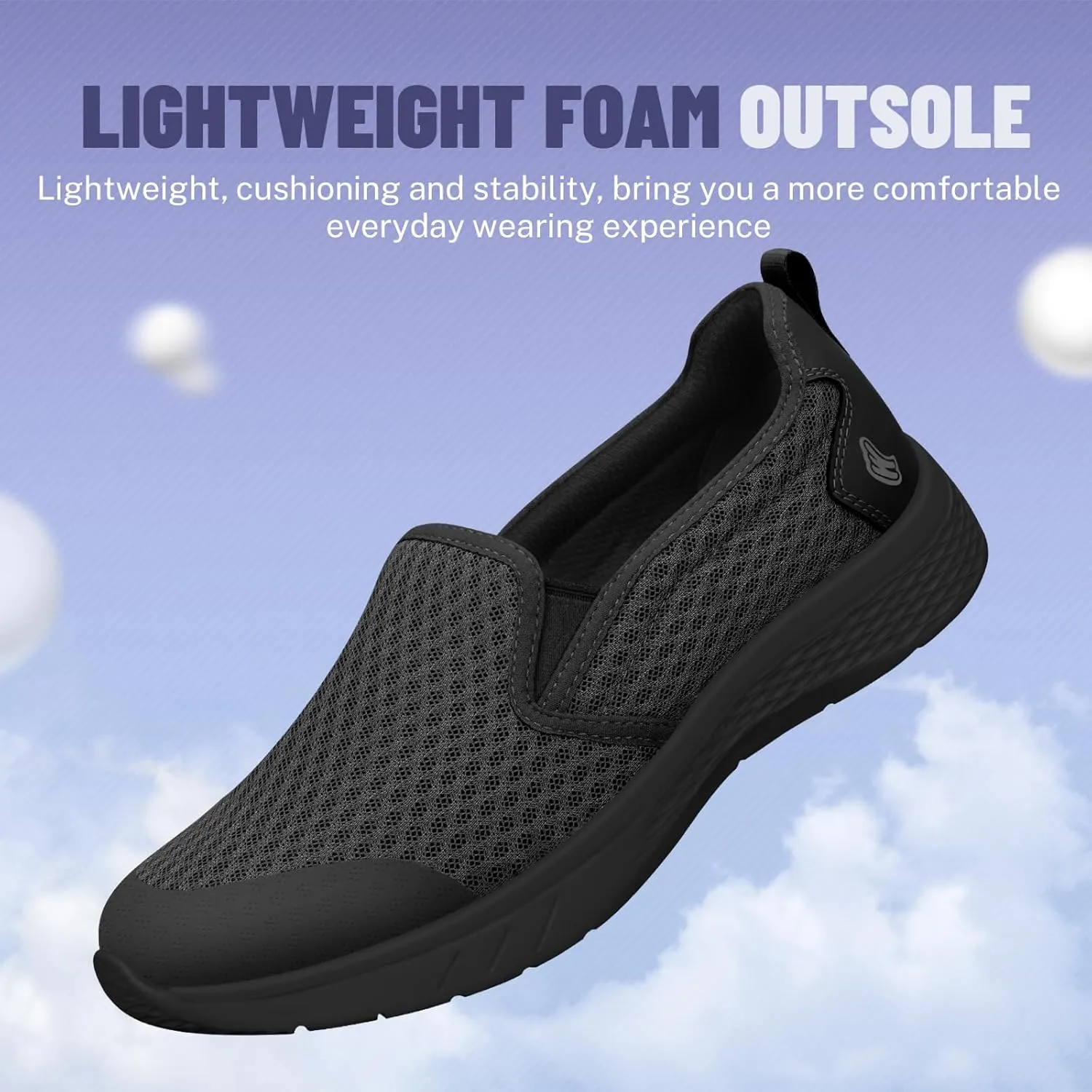 Walking Shoes Women for Plantar Fasciitis, Lightweight Orthopedic Womens Slip on Shoes, Breathable Mesh Upper Casual Loafers for Women with Flexible Instep