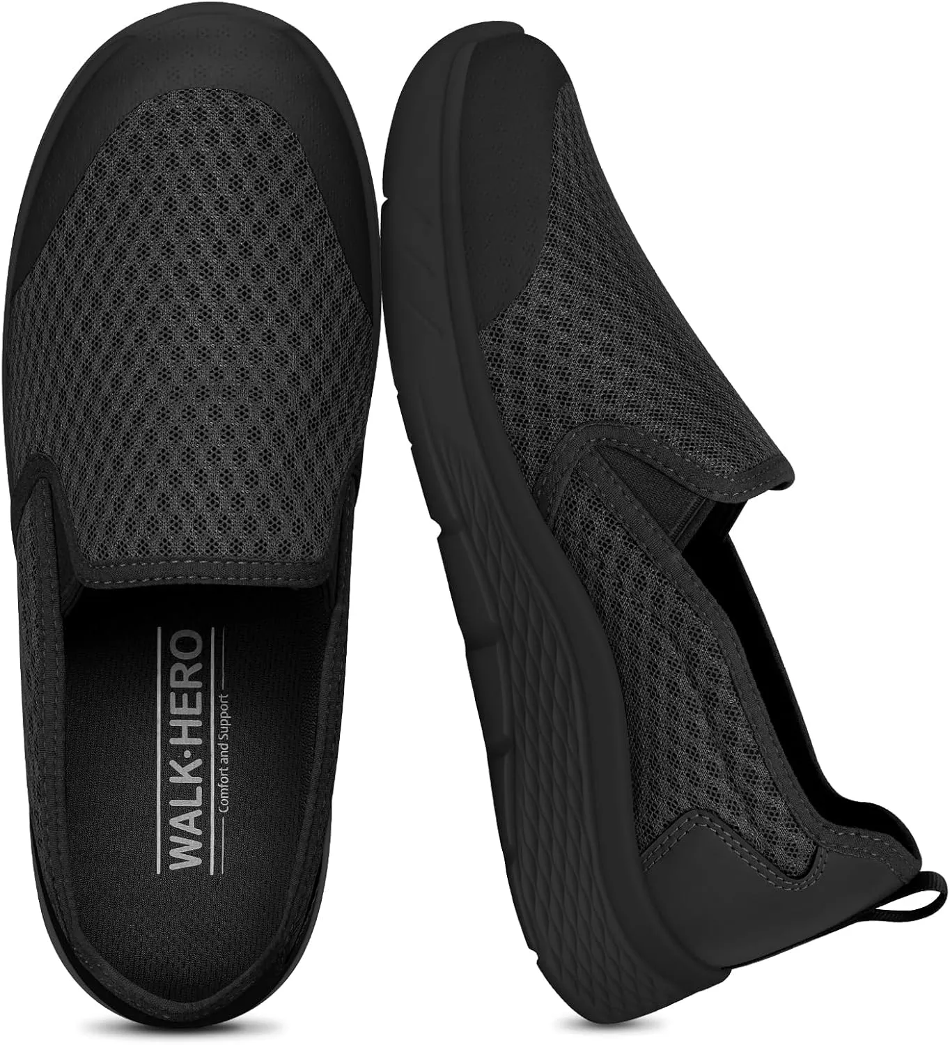 Walking Shoes Women for Plantar Fasciitis, Lightweight Orthopedic Womens Slip on Shoes, Breathable Mesh Upper Casual Loafers for Women with Flexible Instep