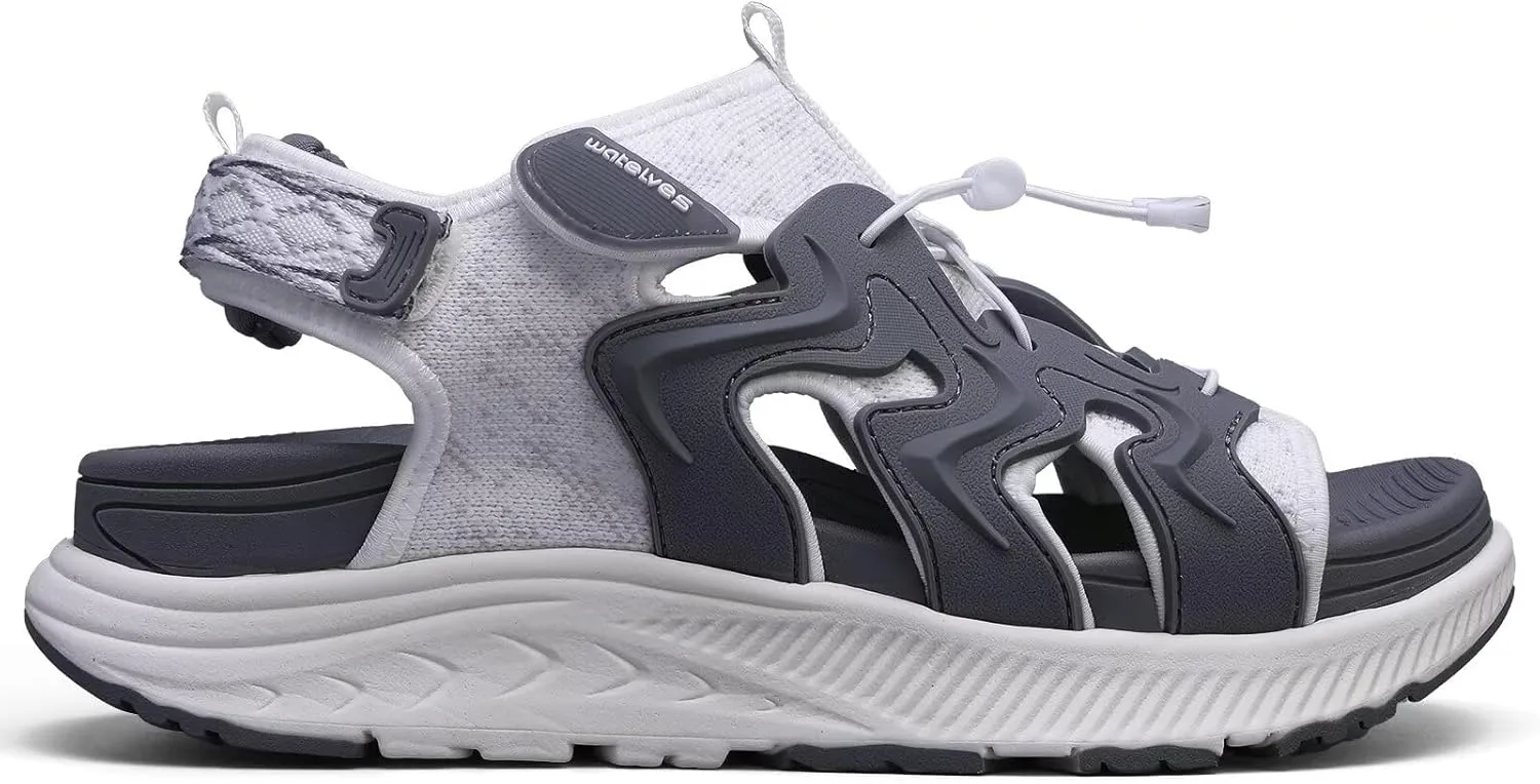 WateLves Womens Orthopedic Walking Sandals Summer Casual Outdoor Hiking Water Platform Sandals with Adjustable Strap Comfortable Plantar Fasciitis Arch Support