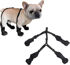 Waterproof Adjustable Dog Rain Boots with Suspenders Anti-Slip Dog Shoes Reflective Dog Boots & Paw Protectors for Large Dogs Hiking, Rainy and Snowy Days (XXL)