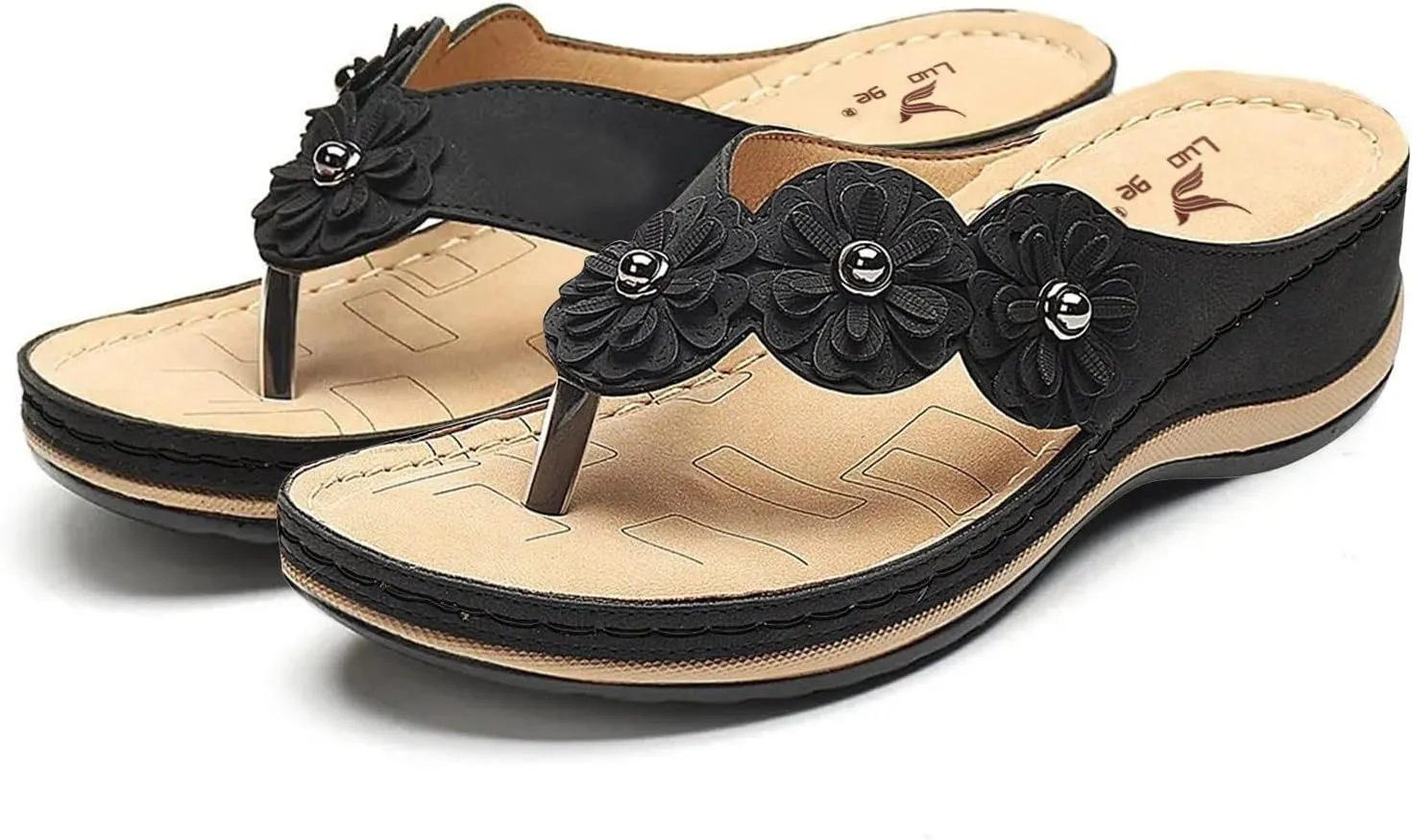 Wedge Sandals for Women Comfortable Platform Slides Orthopedic Sandal Summer Casual Womens Flip Flops Walking Shoes