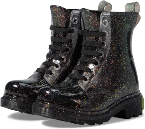 Western Chief Girl's Combat PVC Boot (Toddler/Little Kid) Black 6 Toddler M