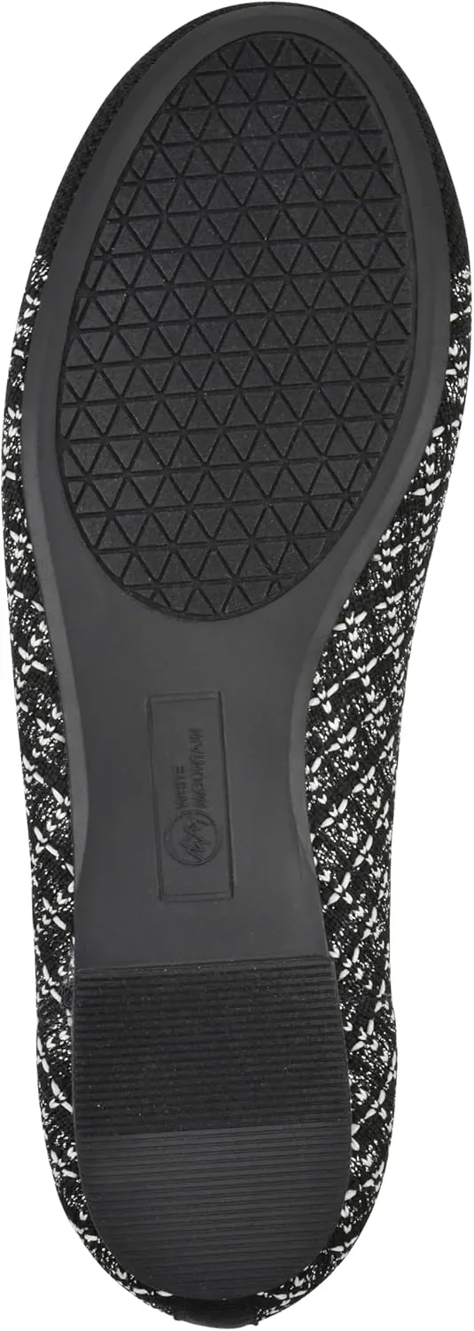 WHITE MOUNTAIN Women's Sashay Woven Knit Ballet Flat