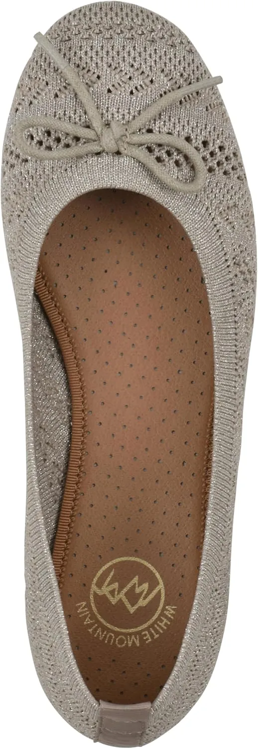 WHITE MOUNTAIN Women's Sashay Woven Knit Ballet Flat