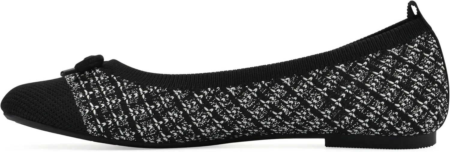 WHITE MOUNTAIN Women's Sashay Woven Knit Ballet Flat