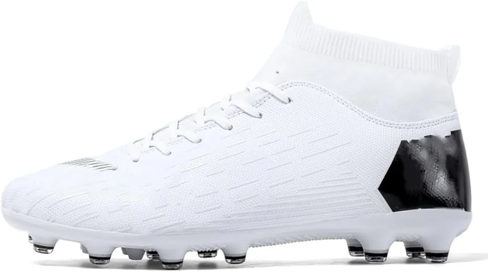 WILTENA Unisex Fashion Womens High Top Lightweight Soccer Cleats Mens Classic Football Boots Shoes