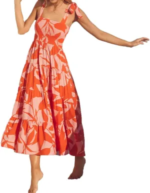 Women 2024 Summer Floral Print Boho Dress Spaghetti Straps Ruffle A Line Beach Long Maxi Dress