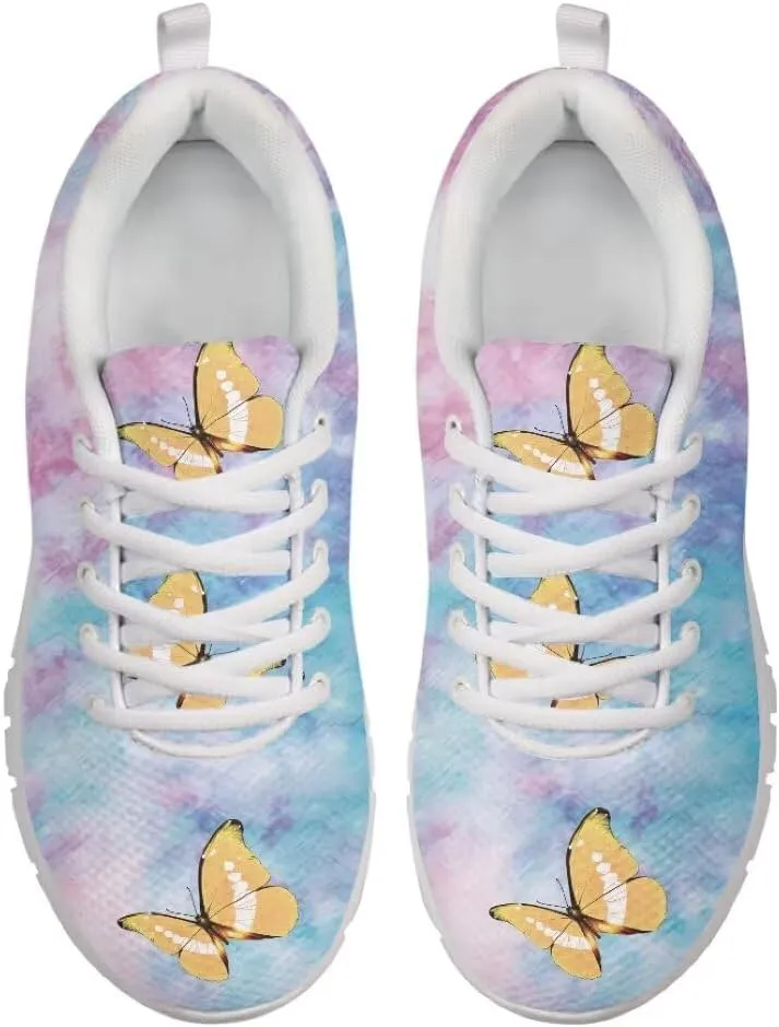 Women Running Shoes Walking Sports Athletic Tennis Sneakers for Girls White Sole