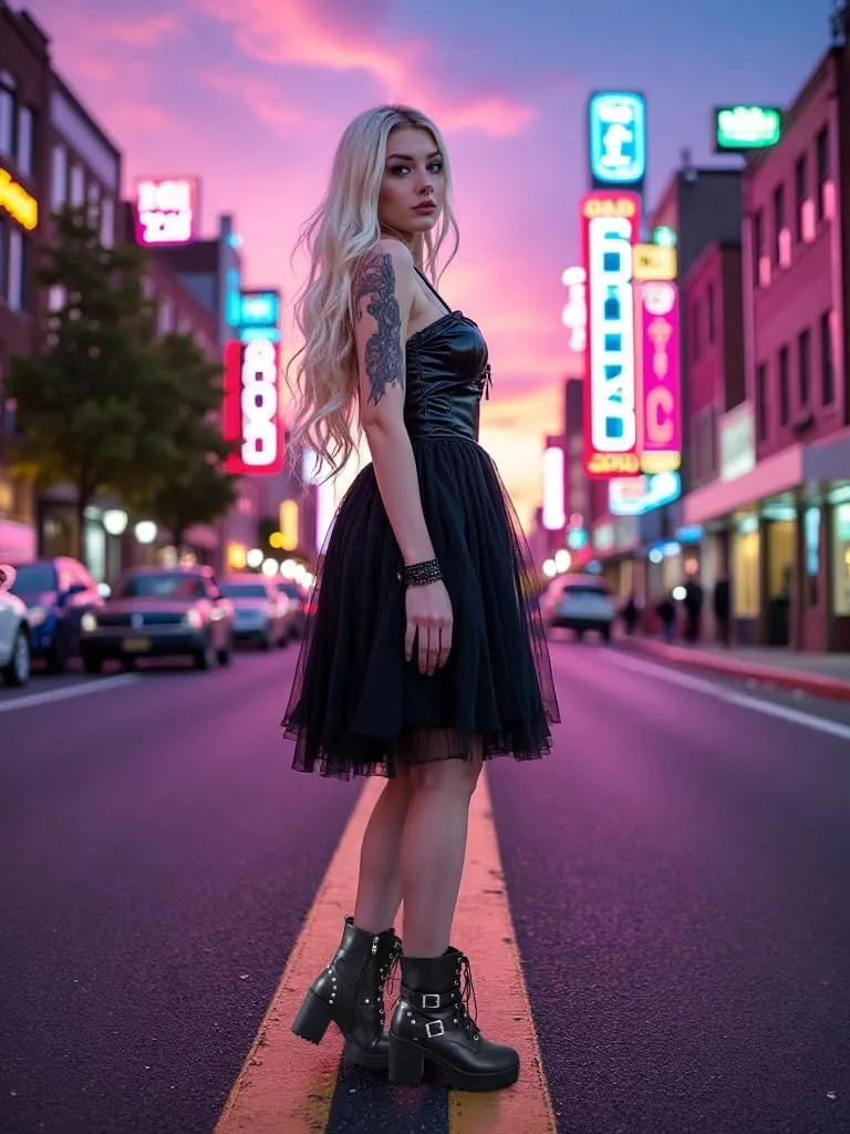 Women’s Ankle Boots Round Toe Gothic Chunky Platform Combat Boots Lace Up Short Booties Side Zipper Biker Boots