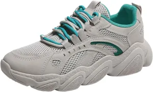 Women's Fashion Platform Sneakers Colorful Breathable Mesh Casual Jogging Walking Shoes